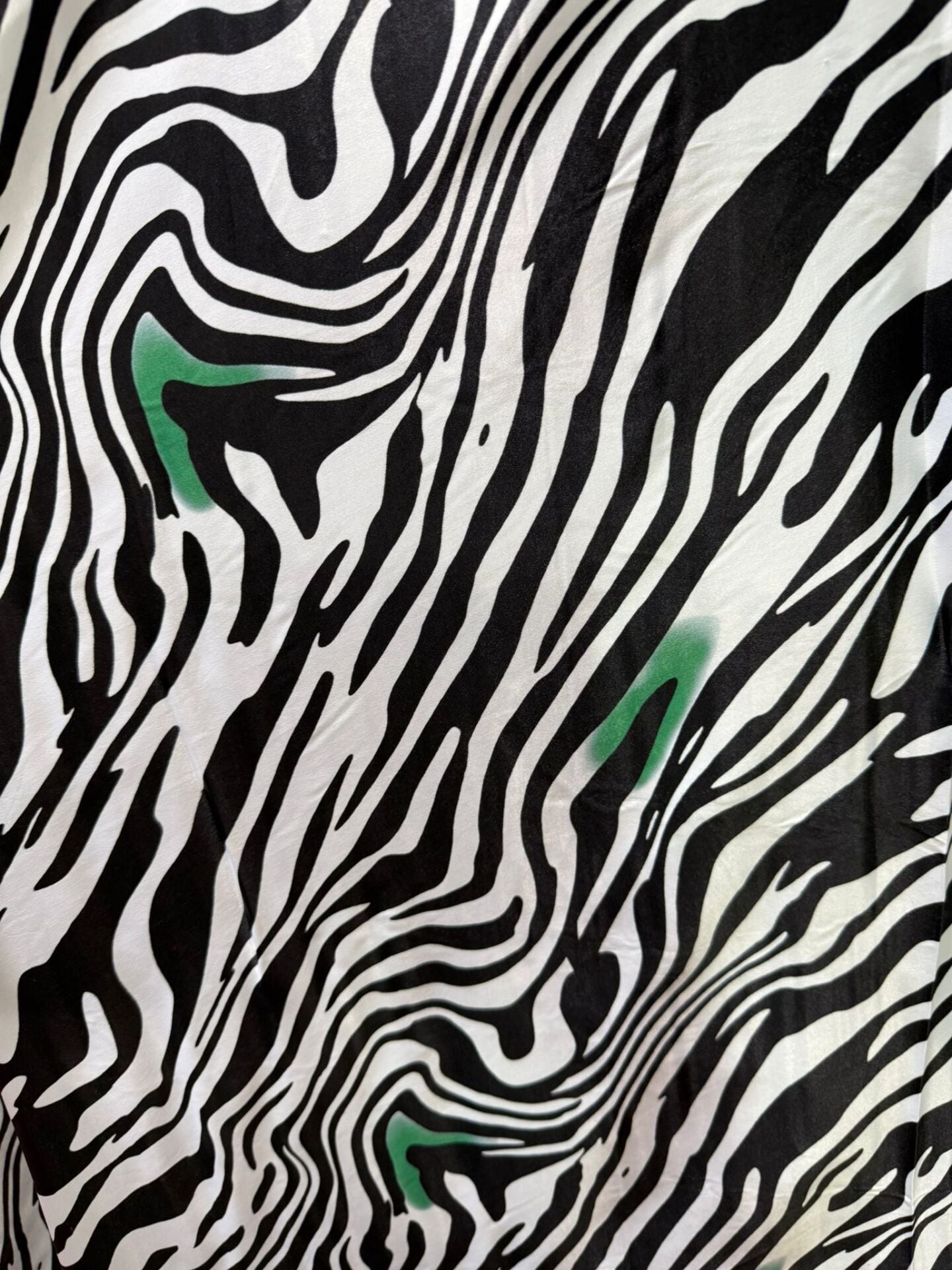 SATEN FLOŞ NEON ZEBRA Yeşil