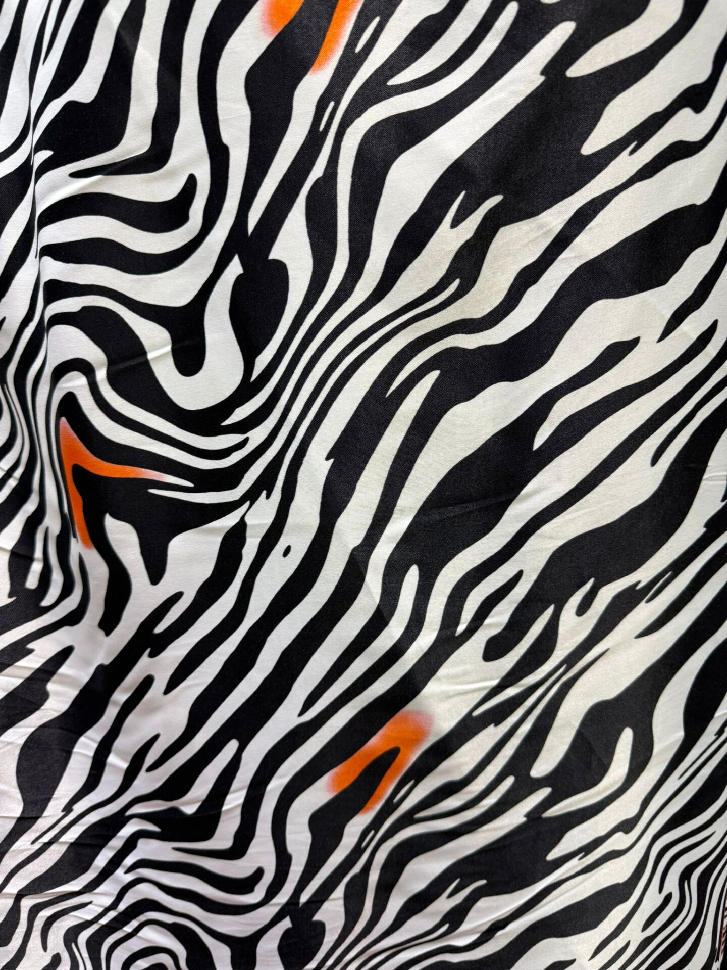 SATEN FLOŞ NEON ZEBRA turuncu