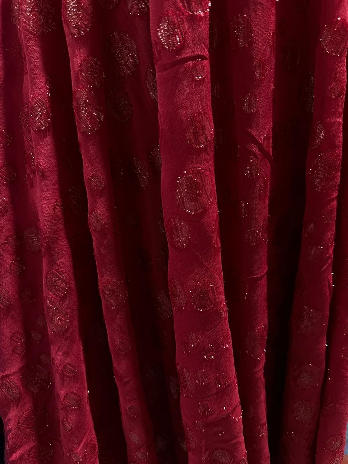 KESME ŞİFON CİRCLE Bordo