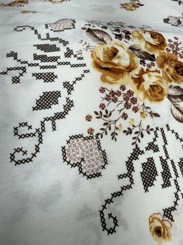 ETAMİN DESENLİ NEVRESİMLİK SARI