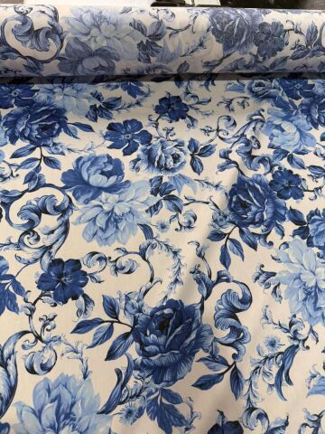 BLUE FLOWER POPLİN