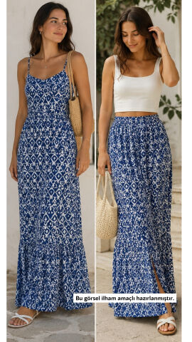 İTHAL VİSKON KUMAŞ BLUE LOVE