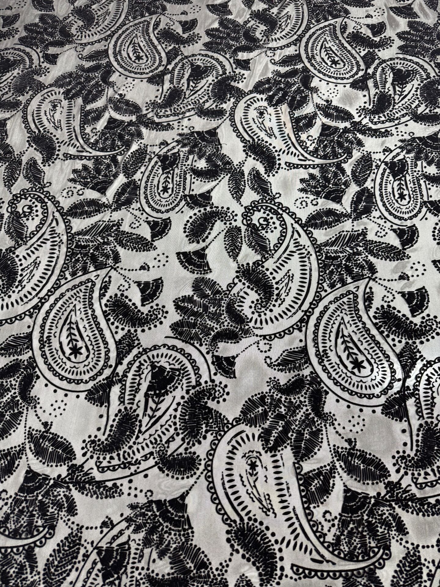 İTHAL FLOK BASKILI TÜL