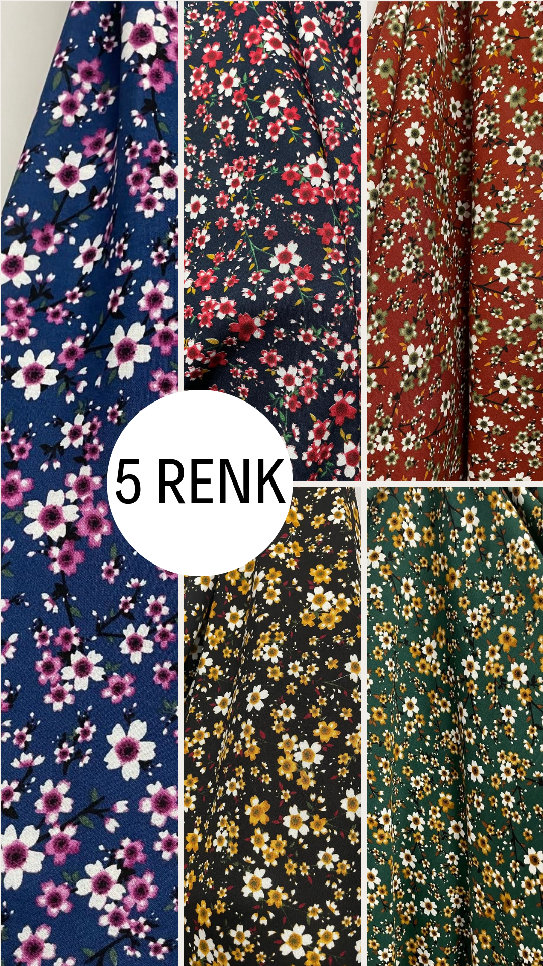 Kır Çiçeği Viskon Kumaş