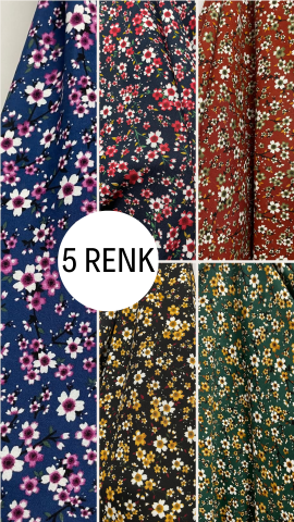 Kır Çiçeği Viskon Kumaş