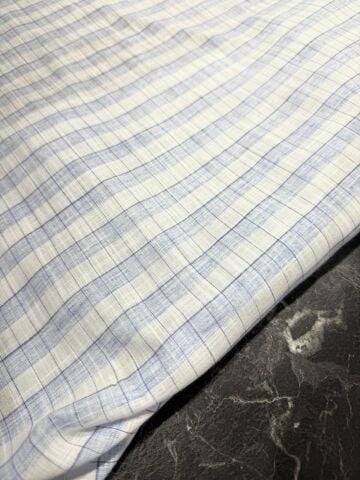 PAMUK KETEN MAVİ ÇİZGİ