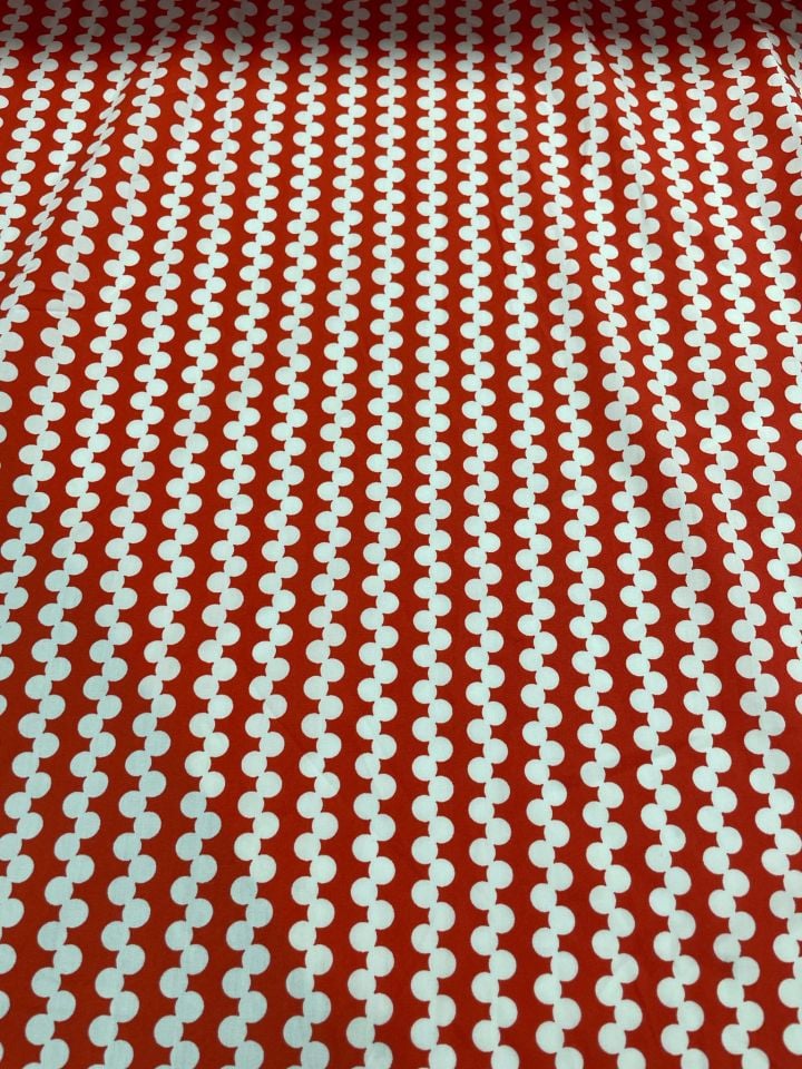 POPLİN PAMUK KIRMIZILI