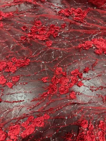 3 BOYUTLU RED ABİYELİK KUMAŞ