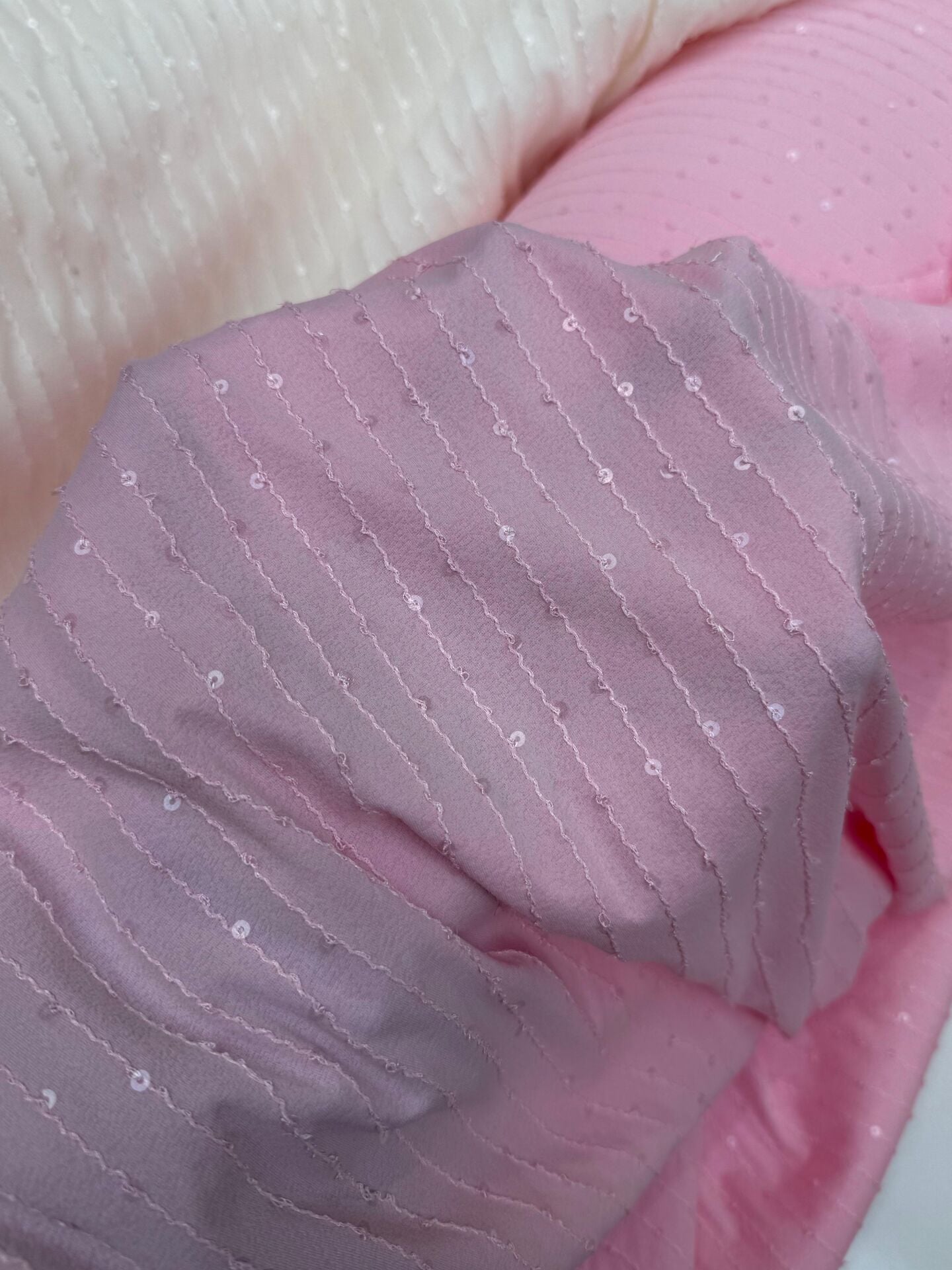SANDY KUMAŞ PULLU pembe