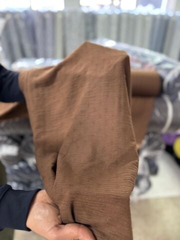 KAHVERENGİ İŞLEMELİ VİSKON