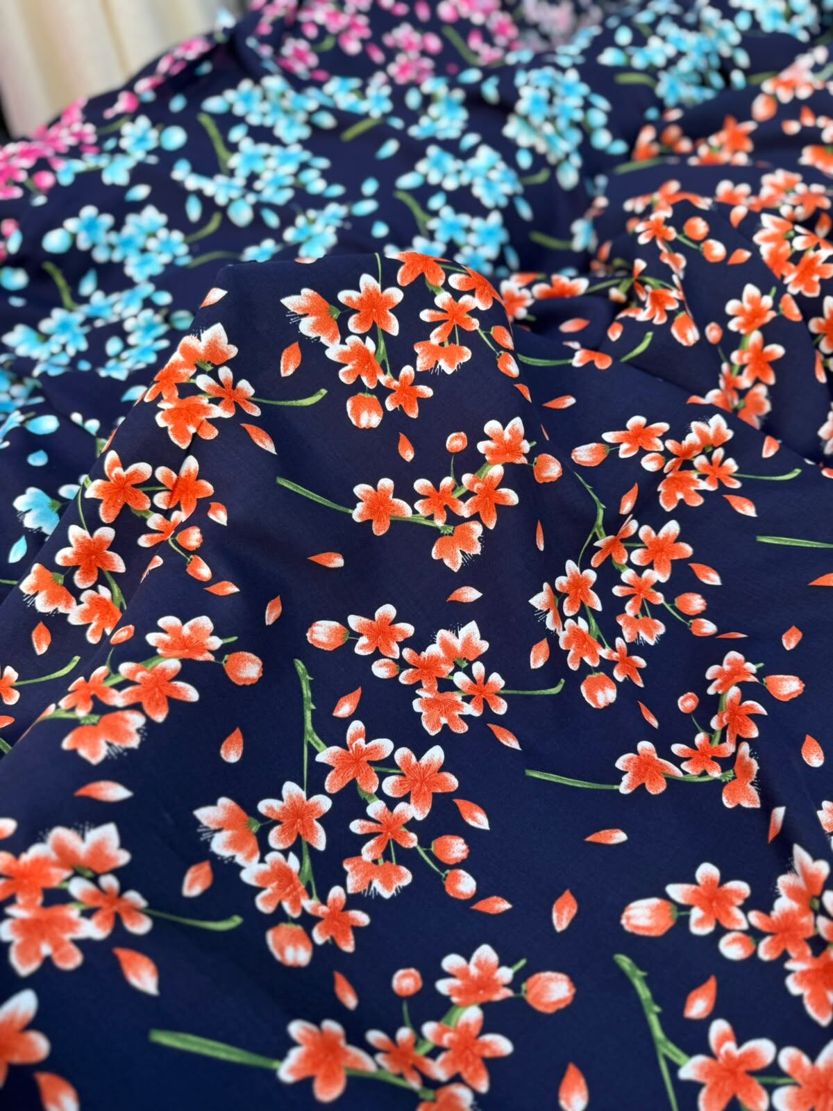 İTHAL VİSKON VIOLETA LACİVERT-ORANGE
