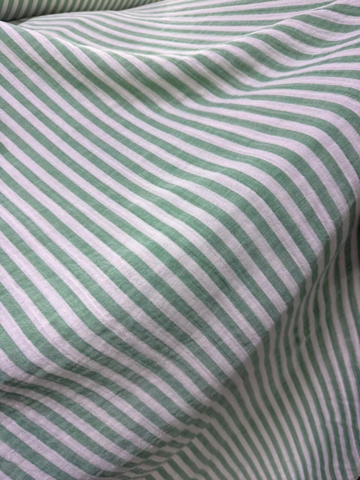 MÜSLİN YEŞİL ÇİZGİ