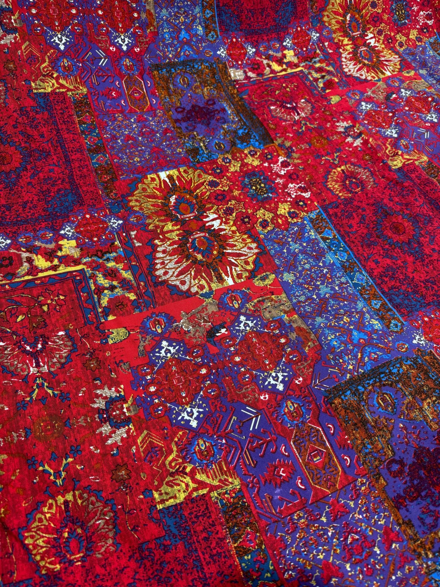 PATCHWORK İTHAL VİSKON Kırmızı