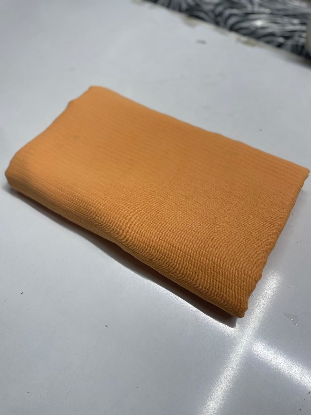 MÜSLİN %100 PAMUK İNCE ÇİZGİ DESEN orange