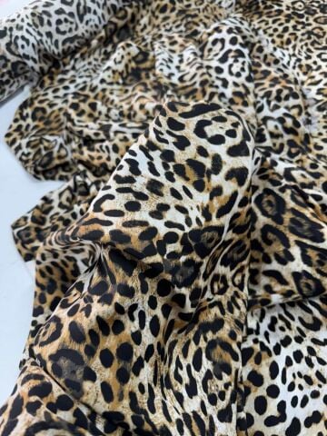 CARLOT İPEK SATEN leopar