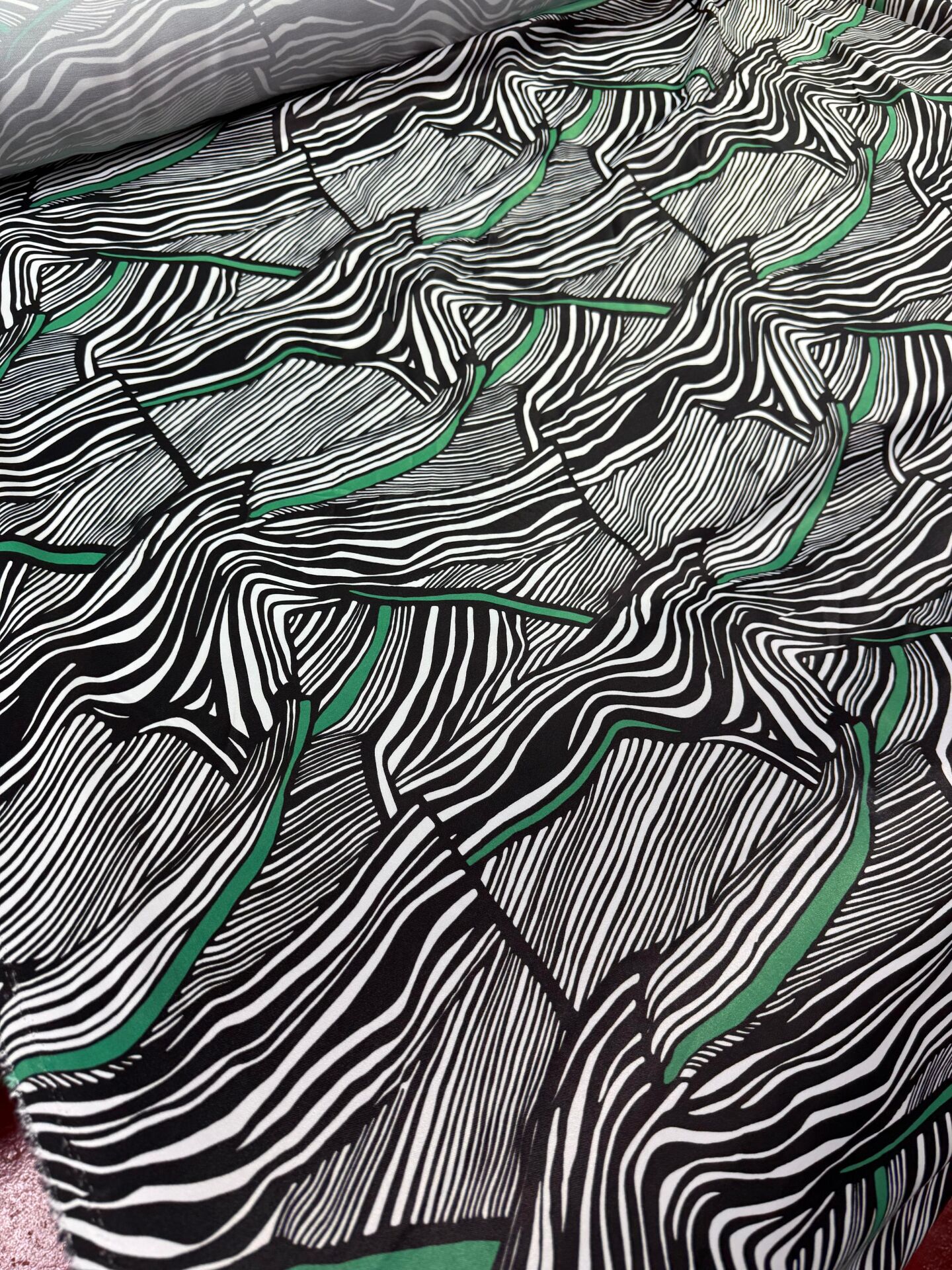 SATEN FLOŞ ZEBRA Yeşil