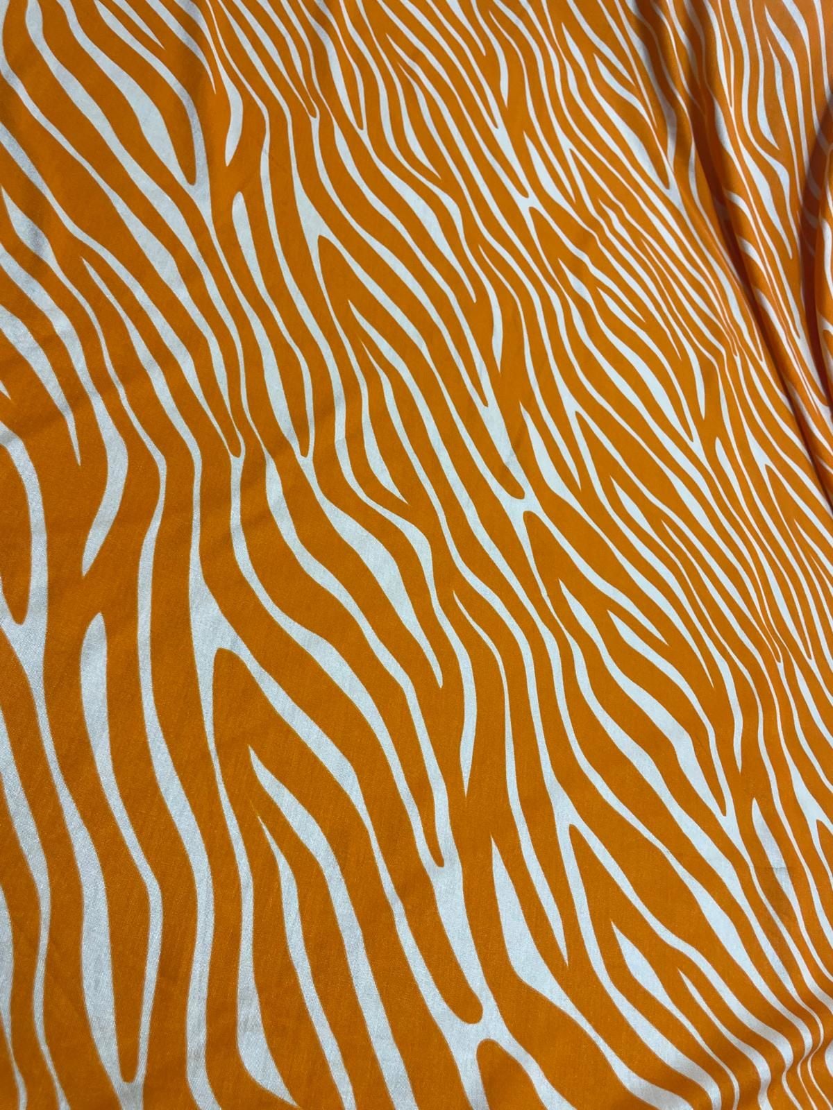 ZEBRA İTHAL VİSKON KUMAŞ turuncu