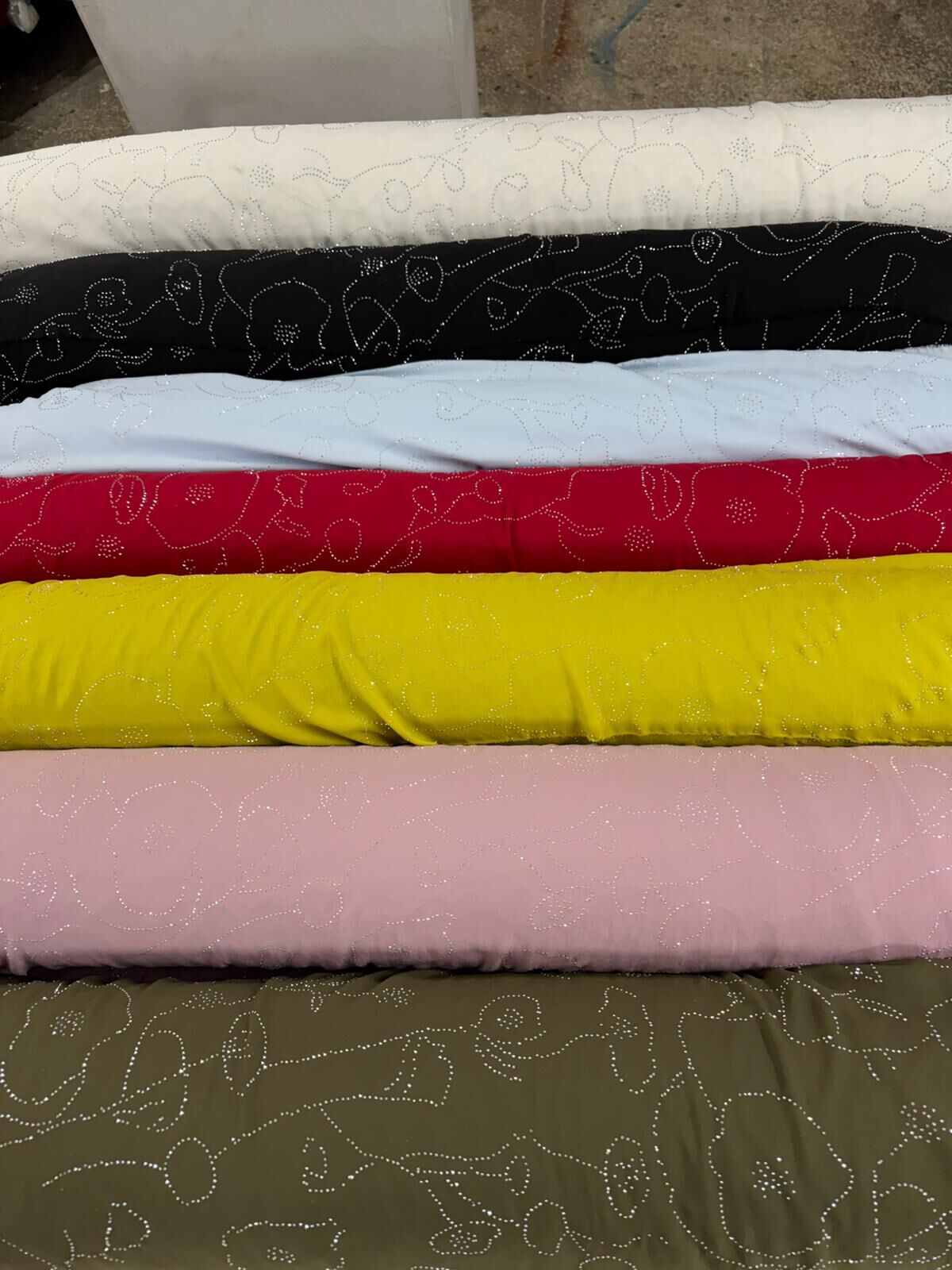 MÜCEVHER TAŞ BASKILI KREP