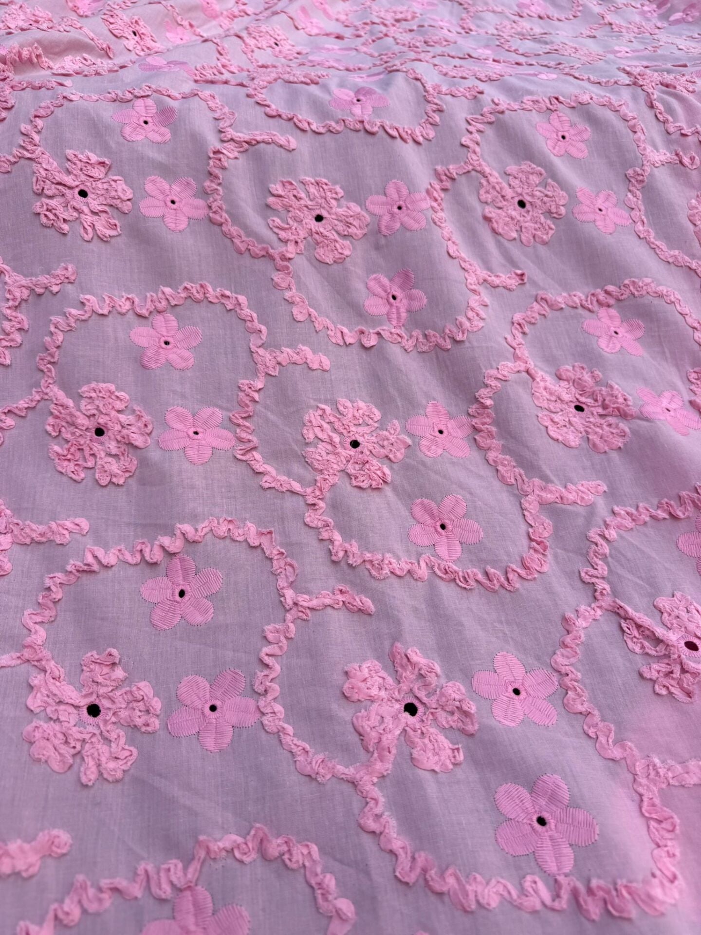 3 BOYUTLU BRODE KUMAŞ pembe