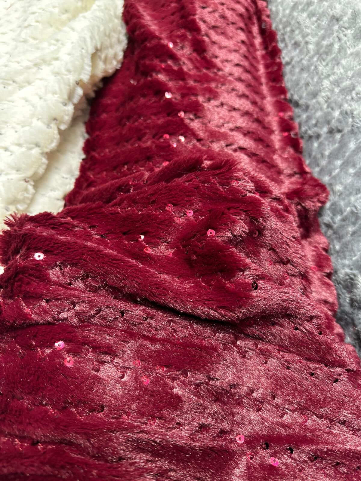 PELUŞ TAVŞAN TÜYÜ Bordo