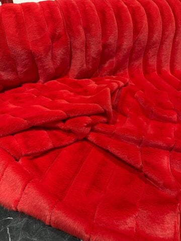 TAVŞAN TÜYÜ PELUŞ NAR ÇİÇEĞİ